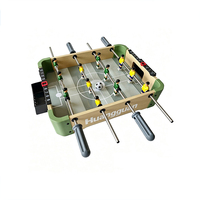 Table de football de table en bois noire, table de baby-foot pour enfants, jeu de football d'intérieur