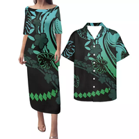 Chemises pour hommes et femmes, robes pour femmes, élégantes, personnalisées, polynésienne, tatouage Tribal traditionnel, Couple Samoan, tenues assorties