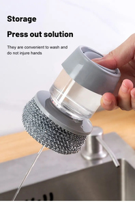Cepillo Dispensador de Jabón de Plástico Portátil al por Mayor, 1 Unidad, Herramienta de Limpieza de Cocina de Fácil Uso - Product Image 3