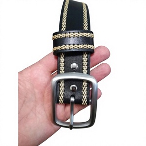 Cinturones de Cuero Vacuno Genuino Personalizados BS INTERNATIONAL NA245 para Hombre, Impermeables, Ecológicos, Ligeros, con Hebilla de Anillo en D de Acero, Cuadrados y Sólidos - Product Image 6