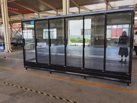 Congélateur vertical commercial pour supermarché avec porte vitrée, réfrigérateur de présentation