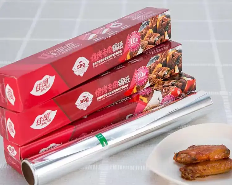 Çin üretici ev gıda mutfak pişirme ambalaj için alüminyum folyo kağıdı