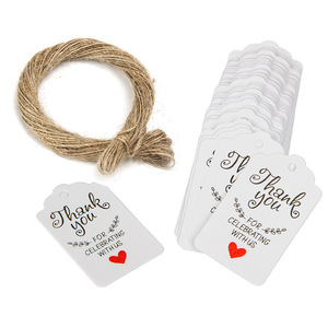 100 pz/borsa Design gratuito all'ingrosso <span class=keywords><strong>grazie</strong></span> per il Tag per il supporto della mia decorazione della scatola regalo aziendale - Product Image 4