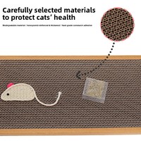 Vente en gros transfrontalière usine Zhejiang : Griffoir pour chat en carton ondulé durable, anti-ennui, avec herbe à chat et souris décorées