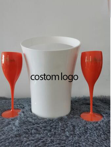 3.2L Oem Costom logo Negro Claro Blanco Sola manija Ps Acrílico Enfriador <span class=keywords><strong>Imperial</strong></span> Champán Vino Cubo de hielo de plástico para Bar de fiesta - Product Image 6