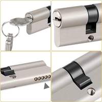 Cylindre de profil de bouton de haute qualité profil de finition en nickel satiné durable cylindre de serrure de porte à sens unique serrure de salle de bain personnalisée