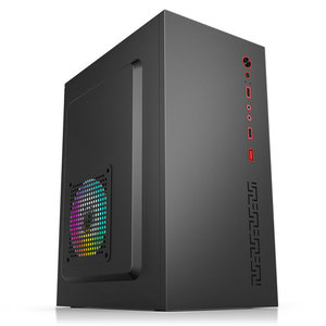 Boîtier <span class=keywords><strong>PC</strong></span> de <span class=keywords><strong>bureau</strong></span> Mid-Tower MQ avec alimentation, combo compact ATX, châssis d'ordinateur DIY en acier, petit boîtier pour montage à domicile ou au <span class=keywords><strong>bureau</strong></span> - Product Image 5