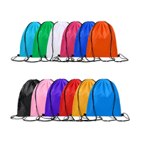 Sac à dos pliable avec cordon de serrage, sacs de shopping imprimés avec logo, sacs promotionnels réutilisables, sacs de sport écologiques, sacs de transport pour le shopping