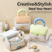 Trousse de Maquillage Mignonne en Forme de Maison Grande Capacité, Sac de Toilette Portable, Organisateur de Sac à Main, Pochette de Rangement Douce en Forme de Nuage pour Voyage