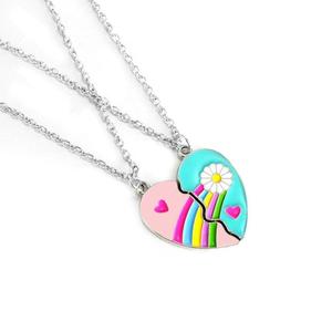 Çok Satan İyi Arkadaşlar 2'li Set Kolye Şık Alaşımlı Manyetik Kalp Şeklinde Kolye Çift ve En İyi Arkadaş Seti Hediye - Product Image 5