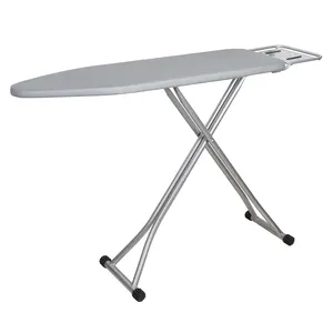Modern Gray Metal Top Ironing Board For Home Ironing Board 36X12 Foldable Ironing Board For Saving Space
