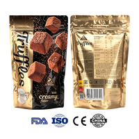 Sachet Doypack Métallisé Refermable Qualité Alimentaire, Pochette d'Emballage pour Bonbons à la Truffe et Chocolats, Logo Personnalisé Accepté