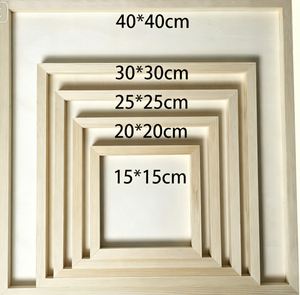 Unfertige Holzbilderrahmen DIY Ton-Bastelprojekte Leere Holzrahmen für Kinder Erwachsene Kunstbedarf Großhandel - Product Image 3