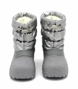 أحذية شتوية للأطفال YLK470 بالجملة، أحذية ثلج فضية أنيقة تصل إلى منتصف الساق، دافئة ومقاومة للماء للاستخدام الخارجي - Product Image 3