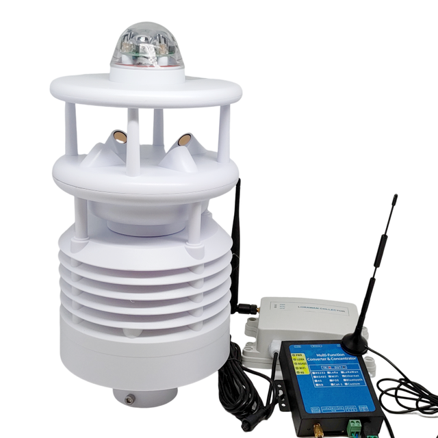 Ultrasonic Wind Sensor Air Temperature Relative Humidity Atmospheric Pressure PM2.5 PM10 Rainfall CO SO2 NO2 O3 Weather Station