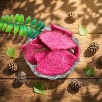 Rebanadas de Rábanos Rojos Dulces, Bajas en Grasa, Saludables, Fritas a Baja Temperatura, de Primera Calidad
