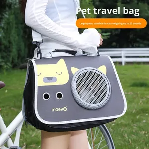 Transportín Portátil para Mascotas con Ventana Redonda Desmontable, Bolsa de Viaje Transpirable con Malla para Perros y Gatos Pequeños, con Comedero Interactivo - Product Image 2