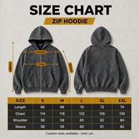 Sweat à capuche zippé personnalisé en molleton bouclette 420 GSM pour homme, 100 % coton, délavé à l'acide, strass sur toute la surface, coupe oversize, style streetwear vintage, OEM ODM