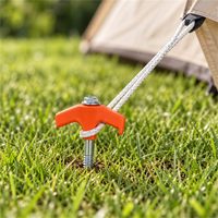 Piquets de tente à visser, ancres de sol pour camping, auvent, jardin, patio, pelouse, extérieur, plage, cour et autres utilisations