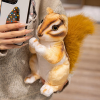 Jouet en peluche écureuil rayé de haute qualité ODM, cadeau d'anniversaire, rembourrage en coton PP 100%, jouets en peluche anti-stress