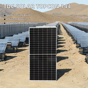 Panneaux solaires bifaciaux à haute efficacité TDC 550-580W avec couvercle avant en verre certifié, type HJT noir pour Topcon 144 600W - Product Image 3