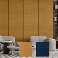 Panneaux muraux en placage de tissu 4x8tf, panneaux de revêtement mural intérieur sans joint, panneaux muraux en PVC, panneaux muraux en bambou et charbon de bois