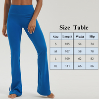 Cross Border Nude Feeling Yoga Bell Bottom Pants Contrasting Stripes Hip Lifting Fitness Dance Pants