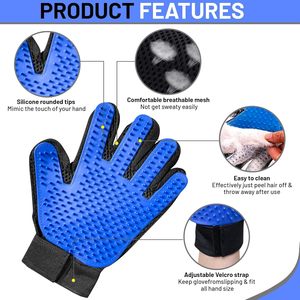 Hot Five-Finger Silicone Cats Hair Removal Gloves Gentle Shedding Brush <b>Pet</b> Grooming Washing Gloves <b>Pet</b> <b>Cleaning</b> <b>Bathing</b> - Product Image 5