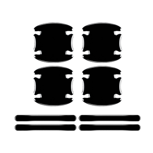 8 pezzi adesivi epossidici neri per portiera auto adesivi antigraffio pellicola protettiva per <span class=keywords><strong>porta</strong></span> auto - Product Image 1