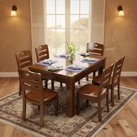 Juego de Mesa y Sillas de Comedor Occidental de Madera Maciza Moderna, Plegable, Ahorra Espacio, Muebles para el Hogar para Apartamentos Pequeños