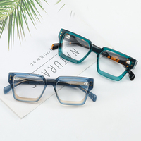 Vente en gros de montures de lunettes en acétate laminé de qualité unisexe, logo personnalisé, lunettes optiques