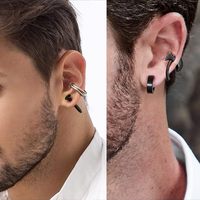 Boucles d'oreilles uniques personnalisées en argent sterling 925, style cyberpunk explosif de rue, accessoires noirs, armes à feu