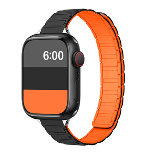 สายซิลิโคนเอวแม่เหล็กสามเม็ด14มม. สำหรับ <span class=keywords><strong>Apple</strong></span> <span class=keywords><strong>Watch</strong></span> ULTRA 2 49มม. สำหรับ iWatch Series 10 9 8 <span class=keywords><strong>7</strong></span> <span class=keywords><strong>41</strong></span> 42 46มม. - Product Image 6