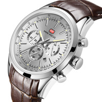 Jam Tangan Pria MINI FOCUS MF0116G Fashion Bisnis Tali Kulit Quartz Bercahaya Tahan Air Mewah