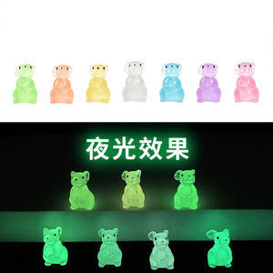 Glowing Rabbit Doll Resin Miniature Landscape <b>Ornament</b> Outdoor Garden Decor <b>Easter</b> Decoration Multi Piece Package - Product Image 1
