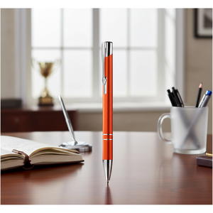 Penna a Sfera in Alluminio Arancione, Larghezza di Scrittura 1.0mm, Penna Promozionale in Plastica/Metallo per Regali - Product Image 3