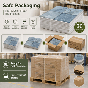 Losetas de Vinilo PVC Autoadhesivas Impermeables para Pisos, para <span class=keywords><strong>Cocina</strong></span> y Baño, Uso Doméstico, Venta al Por Mayor - Product Image 5