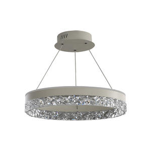 Araña de espectro completo LED acrílico Circular D19.7in, lámpara colgante minimalista moderna para dormitorio, lámpara de techo redonda creativa - Product Image 3