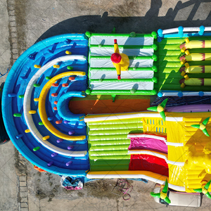 Obstáculo inflable comercial, carrera de obstáculos inflable para adultos grandes para parque de atracciones, juego inflable publicitario - Product Image 4
