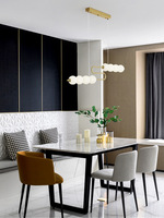 Lustre en cuivre et perles, luminaire suspendu nordique, design créatif et simple, éclairage de luxe pour salon