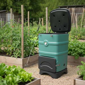 Poubelle de compostage extérieure intelligente 110L pour jardin et cuisine, en plastique, pour compost organique – Meilleure vente - Product Image 1