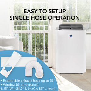 Climatiseur portable à double tuyau à fréquence variable Whynter ARC-147WFH 15001-18000 BTU, refroidissement uniquement, R32, pour usage domestique - Product Image 6