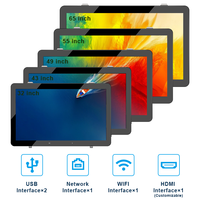 Kiosco de Señalización Digital para Exteriores, Resistente al Agua IP65, Montado en la Pared, Monitor LCD 4K de 3000 Nits, Animación, Publicidad Táctil Todo en Uno