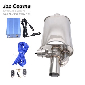 Diamètre 63 <span class=keywords><strong>mm</strong></span>, entrée 63 <span class=keywords><strong>mm</strong></span> + sortie <span class=keywords><strong>45</strong></span> <span class=keywords><strong>mm</strong></span>, silencieux à valve électronique en acier inoxydable avec pompe à vide, ensemble de commande à distance - Product Image 1