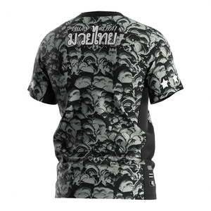 เสื้อยืดออกกำลังกายผู้ชาย ระบายอากาศได้ดี ลายซับลิเมชั่น สำหรับมวยไทย ฟิตเนส ยิม ชกมวย เสื้อบาสเก็ตบอลมวยไทย - Product Image 4