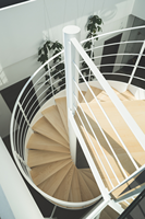 DB Meilleure vente Escalier en colimaçon à structure extérieure en acier avec rampe d'escalier en acier