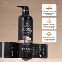 Après-shampoing personnalisable en vrac à l'extrait naturel de noix de coco 1000 ml, sans sulfate, pour cheveux abîmés et cassants