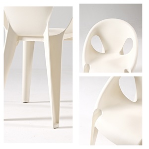 Chaises <span class=keywords><strong>de</strong></span> salle à manger nordiques en plastique avec dossiers épais, design moderne, imperméables, durables, écologiques, pour l'extérieur, fauteuils paresseux - Product Image 3