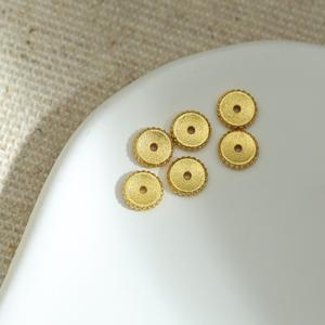 Colorfast <span class=keywords><strong>sable</strong></span> <span class=keywords><strong>or</strong></span> entretoise perles florales rondes perles casquettes bijoux à bricoler soi-même faisant des fournitures en vrac perles en vrac pour Bracelet collier - Product Image 6