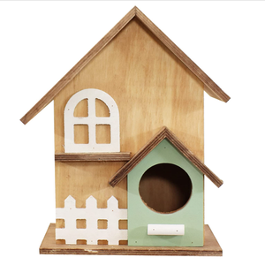 Haute qualité moderne vente en gros cabane rustique suspendue extérieur maison d'oiseau rustique jardin peint décoratif en bois extérieur nichoir - Product Image 2